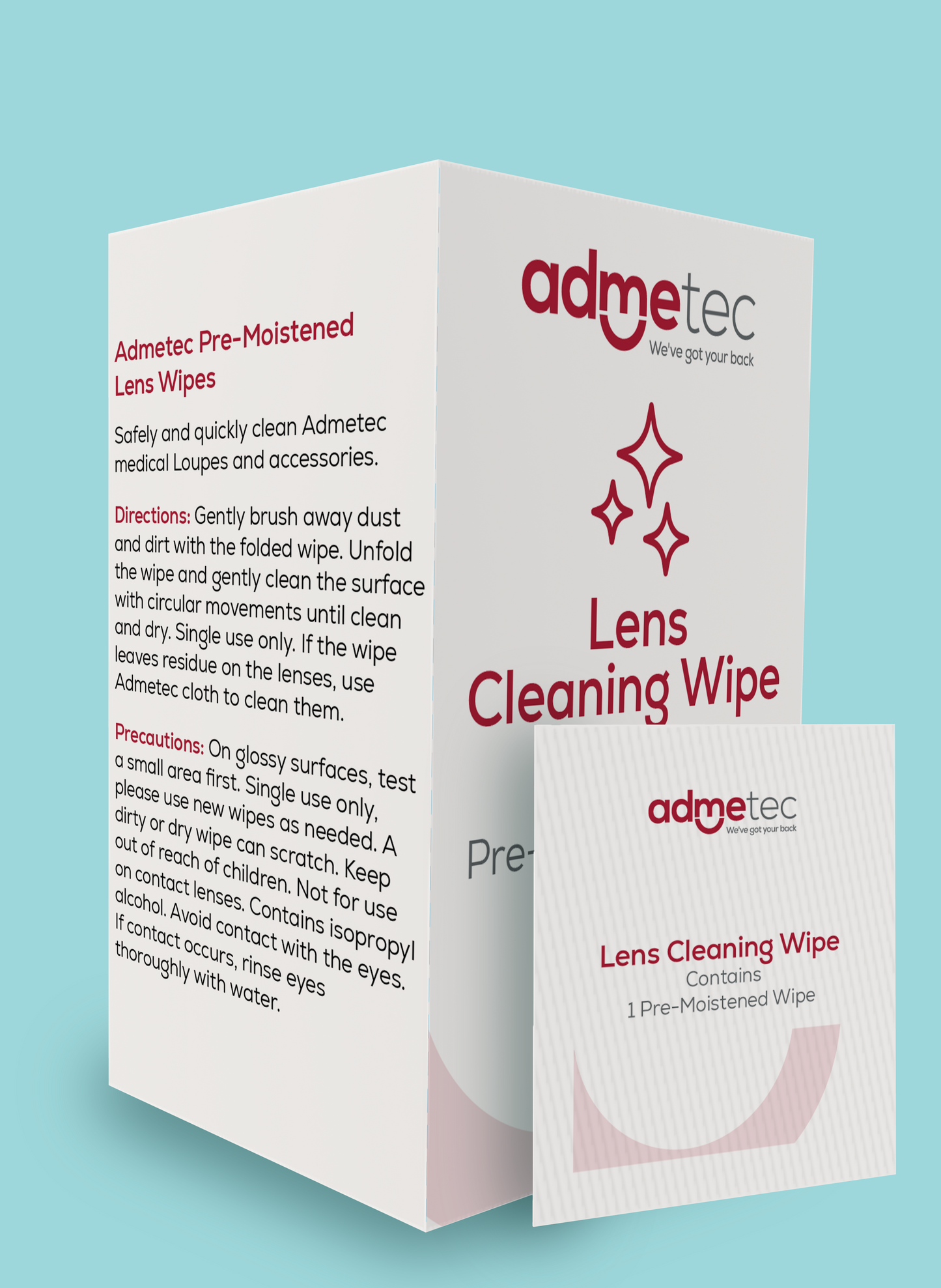 Deinfectie doekjes | Bril | Loupes | Verlichting | 50 stuks